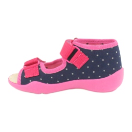 Befado yellow children's shoes 342P015 navy blue pink multicolored 1