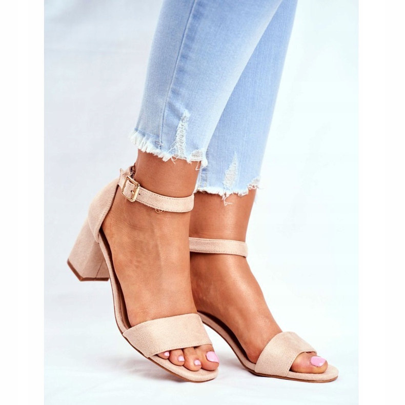 Vinceza Women's Sandals Suede Beige More and More! 1