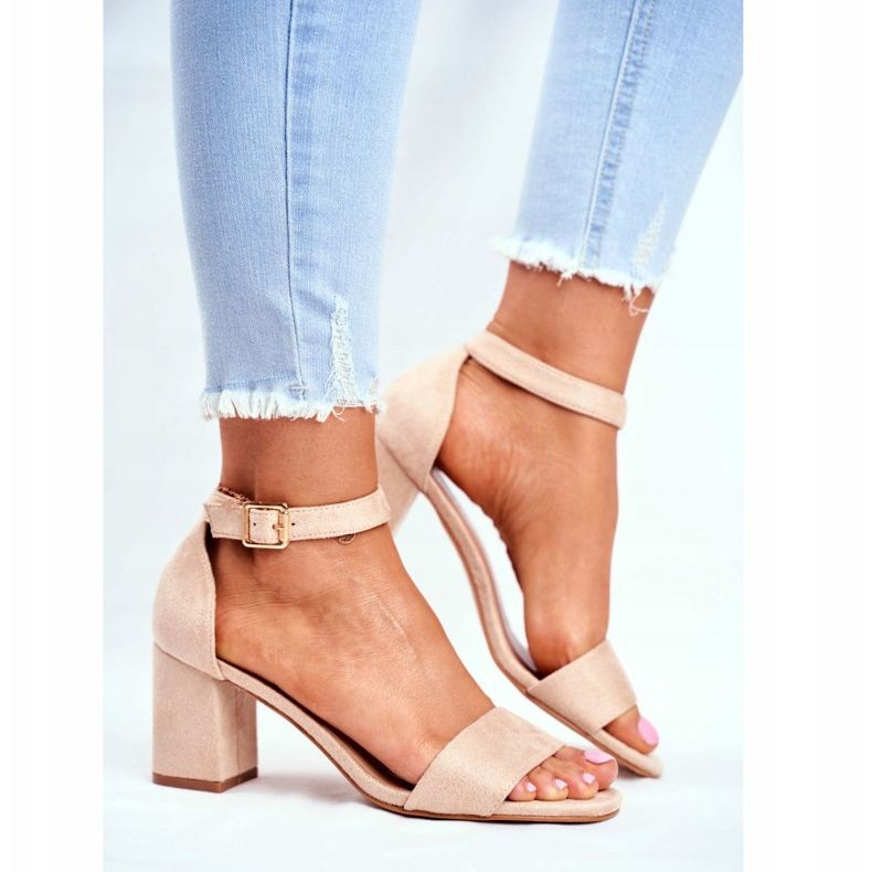 Vinceza Women's Sandals Suede Beige More and More! 2