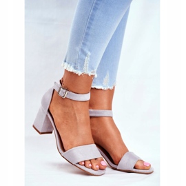 Vinceza Women's Sandals Suede Gray More and More! grey 1