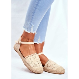 Women's Espadrilles On Beige Platform Vienna 1