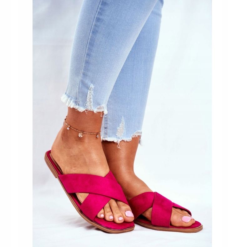 Women's Slippers Belts on the Cross Fuchsia Philippines pink 1