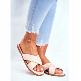 Women's Slippers, Straps, Cross Beige Philippines 1 Women's Slippers, Straps, Cross Beige Philippines 1