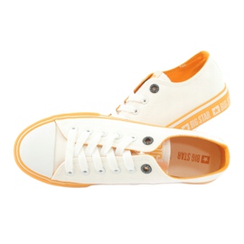 Big Star FF274234 yellow sole sneakers, white 5 Big Star FF274234 yellow sole sneakers, white 5