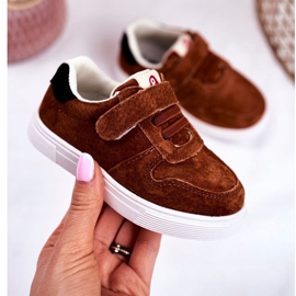 Apawwa Children's Sneakers Suede with Velcro Brown Trelmo 1 Apawwa Children's Sneakers Suede with Velcro Brown Trelmo 1