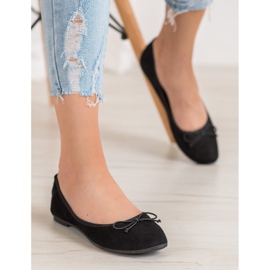 Diamantique Casual Suede Ballerinas black 1