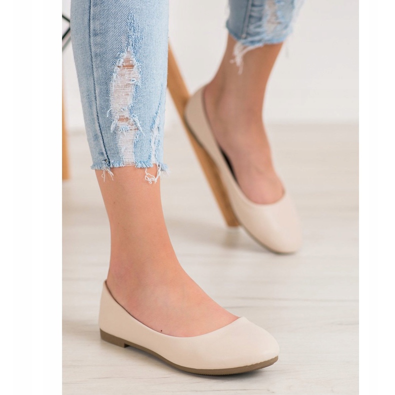 Diamantique Beige ballerinas 2