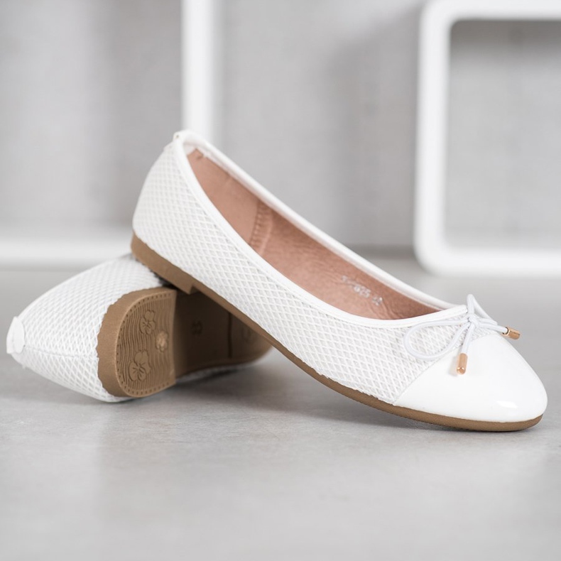 Diamantique Ballerinas With Mesh white 1