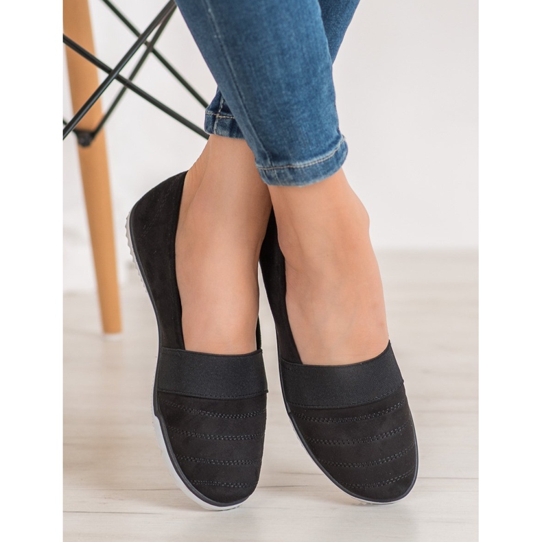 Bona Suede Slip On Shoes black 1