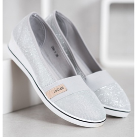 SDS Slip-on Ballerinas With Glitter grey 2