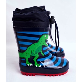 Apawwa Children's rubber galoshes Navy Blue Dinosaur Mordeso green 2