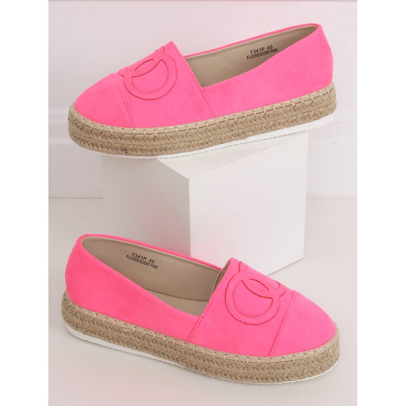 Neon women's espadrilles T341P Fluorescent Pink 2