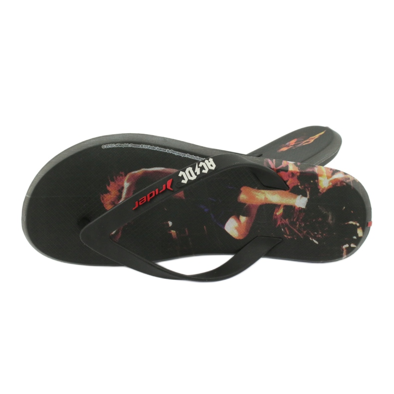 RIDER 82799 ACDC flip-flops THONG AD men BRAZIL black multicolored 3