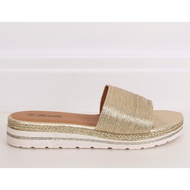 Golden women's golden slippers 222-32 Gold 2