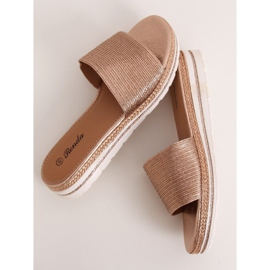 Champagne women's slippers 222-32 Champagne golden 1