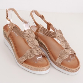 Champagne women's sandals L6628 Champagne multicolored 1