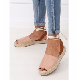 Pink women's espadrilles LL908 Nude 1