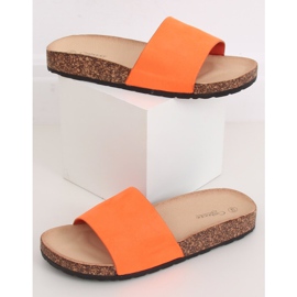 Orange G-572 Orange cork sole slippers 2