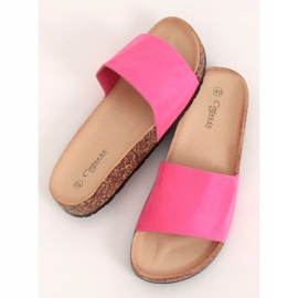 Pink G-572 Fuscha cork sole slippers 1