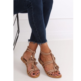 Boho beige sandals JN806 Khaki 2