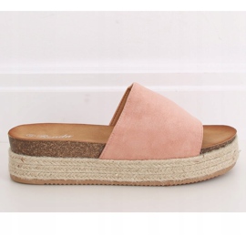 Pink espadrilles slippers 10-215 Pink 2