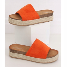 Orange espadrilles slippers 10-215 Orange 1 Orange espadrilles slippers 10-215 Orange 1