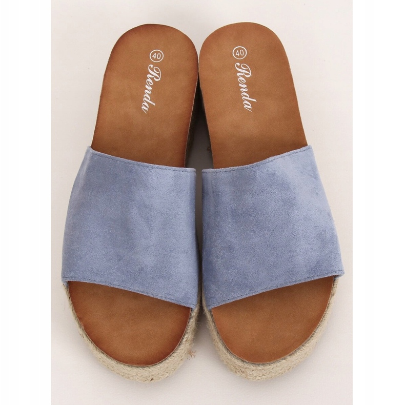 Blue espadrilles slippers 10-215 Blue 2