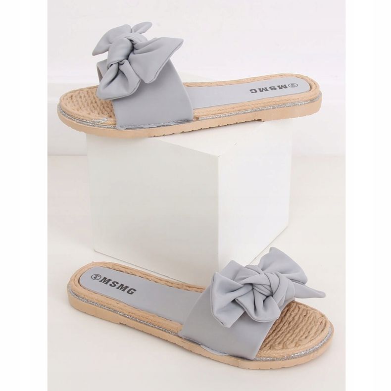Gray Women's gray slippers WS9020 Light Gray grey 1