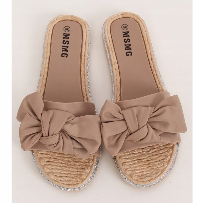 Women's beige WS9020 Light Camel slippers 1