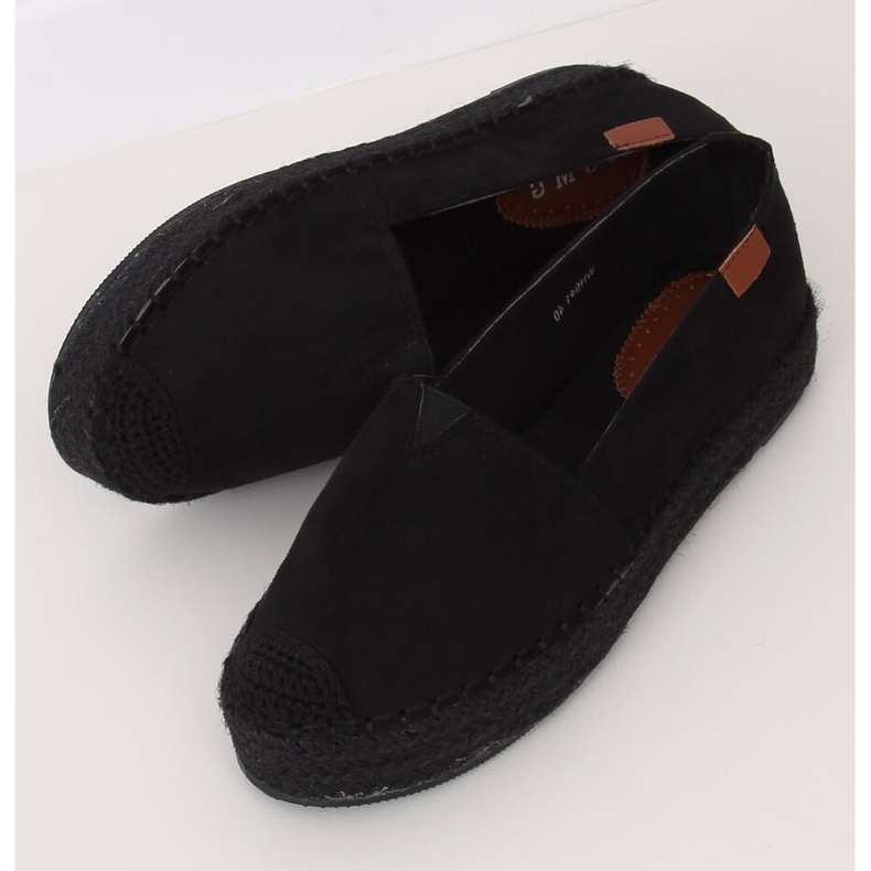 Black women's espadrilles WH941 Black 2