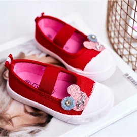 PL1 Children's Red Estienne Velcro Sneakers 2