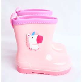 Children's rubber rain boots Pink Unicorn 2