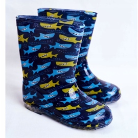 Children's navy blue Shark rubber galoshes 1 Children's navy blue Shark rubber galoshes 1