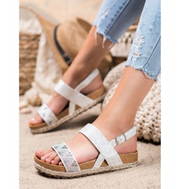 SHELOVET Fashionable White Sandals 2