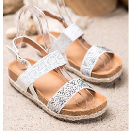 SHELOVET Fashionable White Sandals 1
