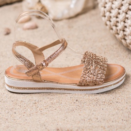 Renda Sandals On The Platform golden 1