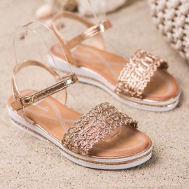 Renda Sandals On The Platform golden 2