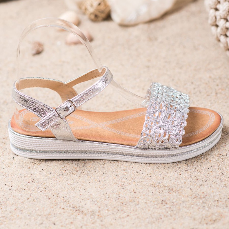 Renda Sandals On The Platform grey 1