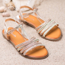 Mannika Elegant Sandals With Crystals yellow 1