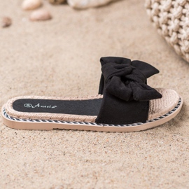 Anesia Paris Stylish Suede Slippers black 1 Anesia Paris Stylish Suede Slippers black 1