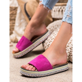 Renda Slippers On The Platform purple 1
