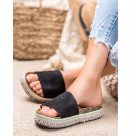 Renda Slippers On The Platform black 1