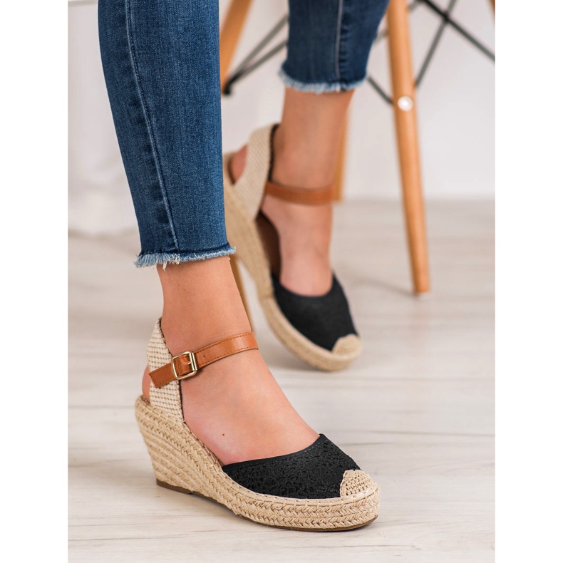 Renda Espadrilles With Buckle black 1