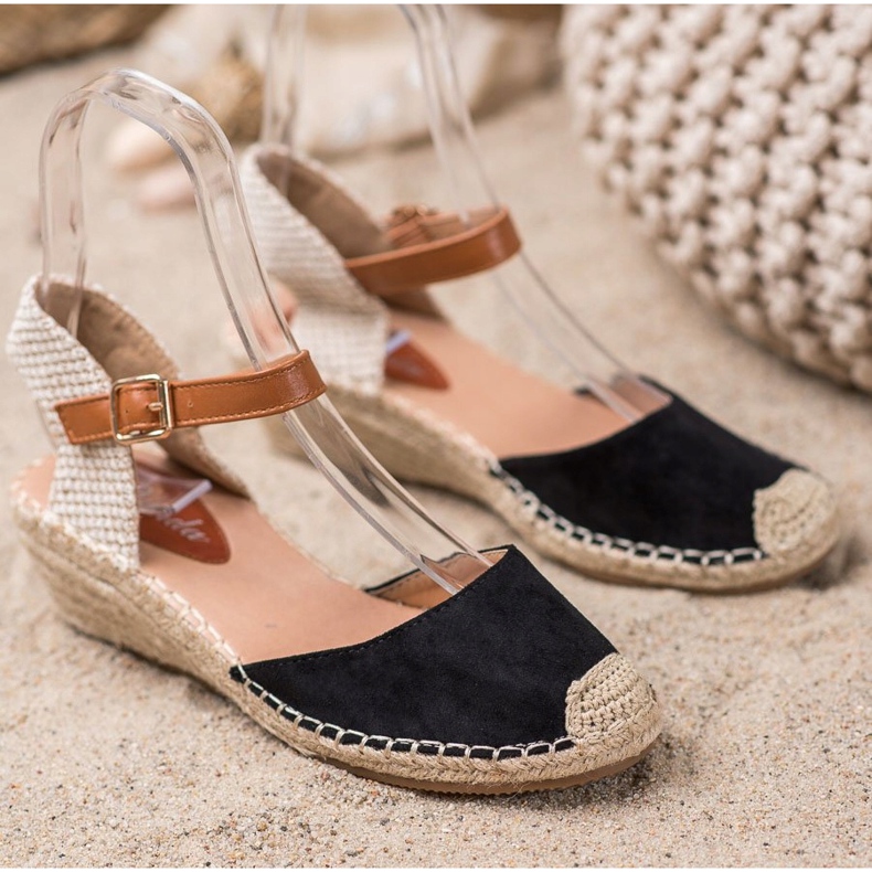 Renda Espadrilles With A Discovered Heel black 2