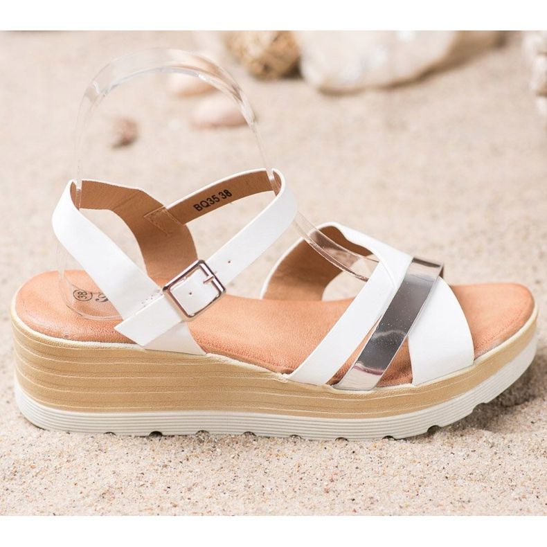 Renda Wedge Sandals white 2