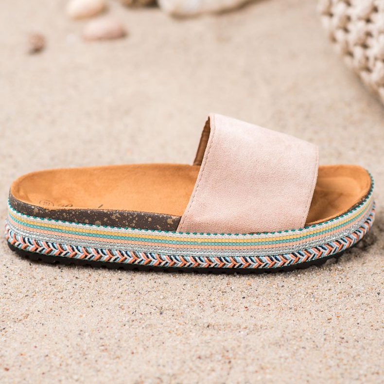 Renda Slippers On The Platform brown 2