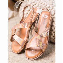 Renda Sandals With Holo Effect golden 1