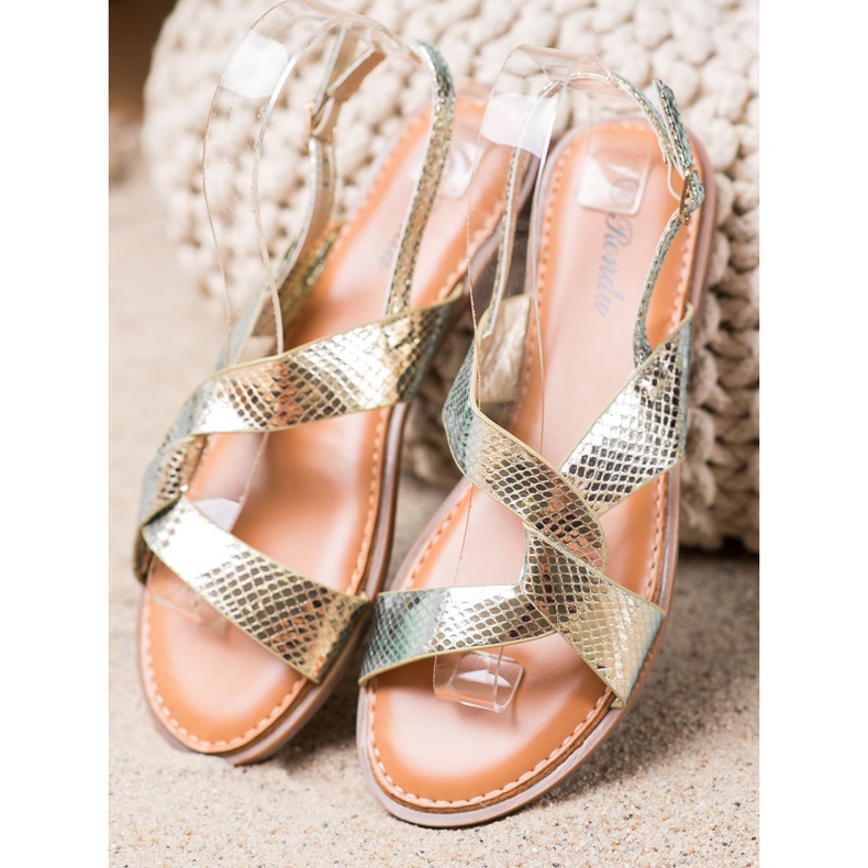 Renda Sandals With Holo Effect golden 2