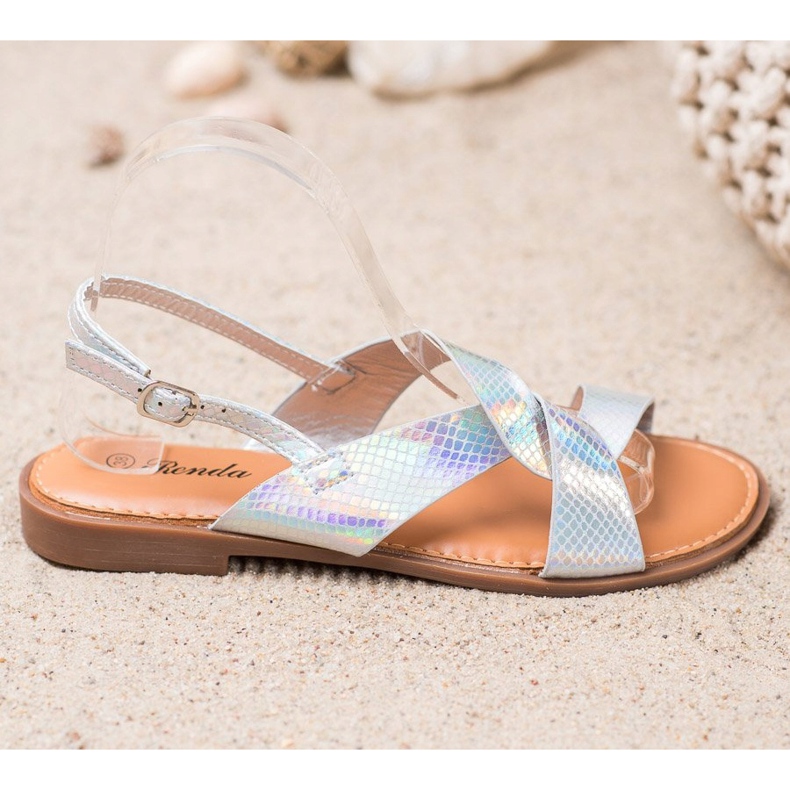 Renda Sandals With Holo Effect grey 2