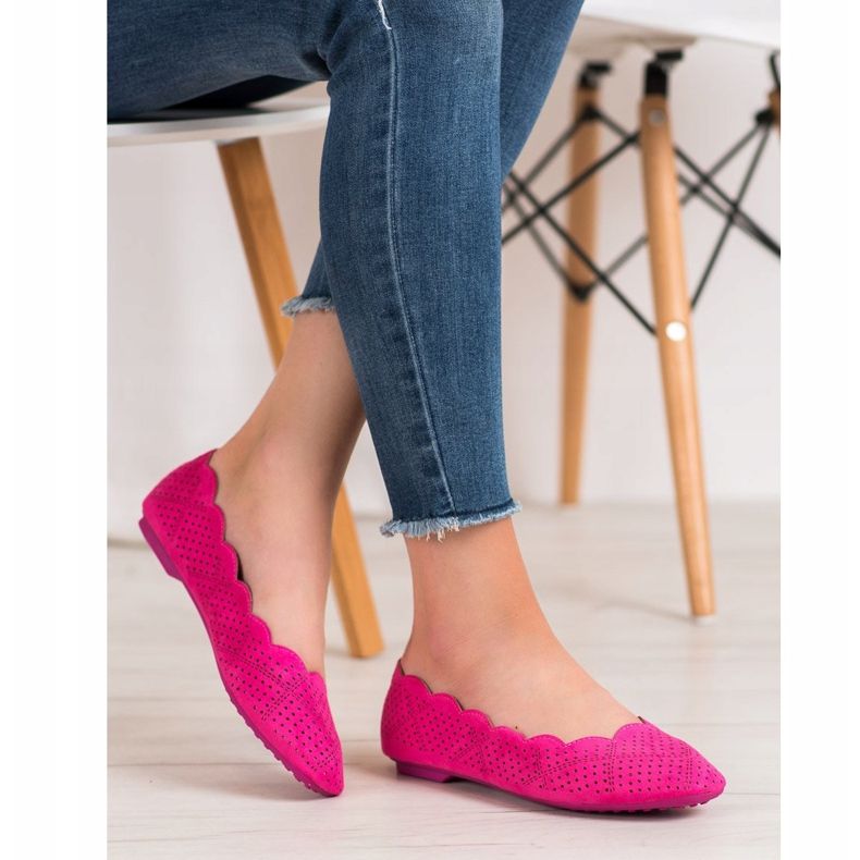 Small Swan Openwork ballerinas pink 1